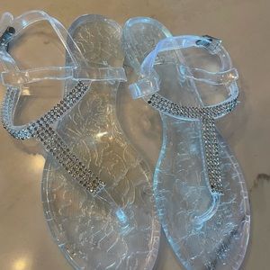 Cutest little bling jelly sandals
